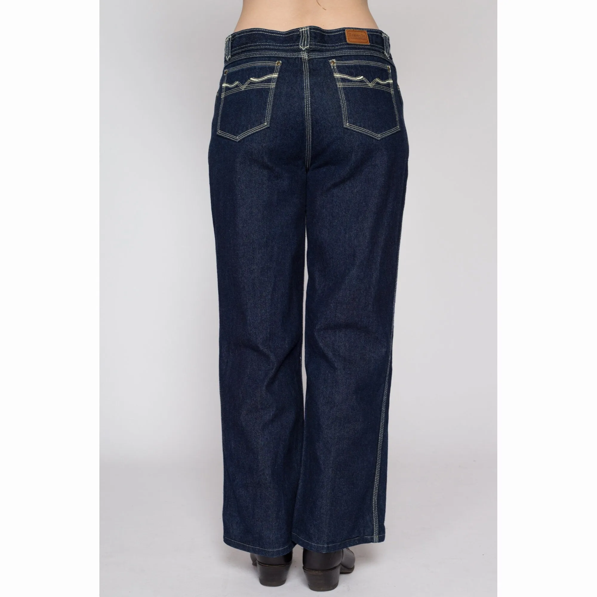 33x28 80s Dark Wash Bootcut Jeans Unisex