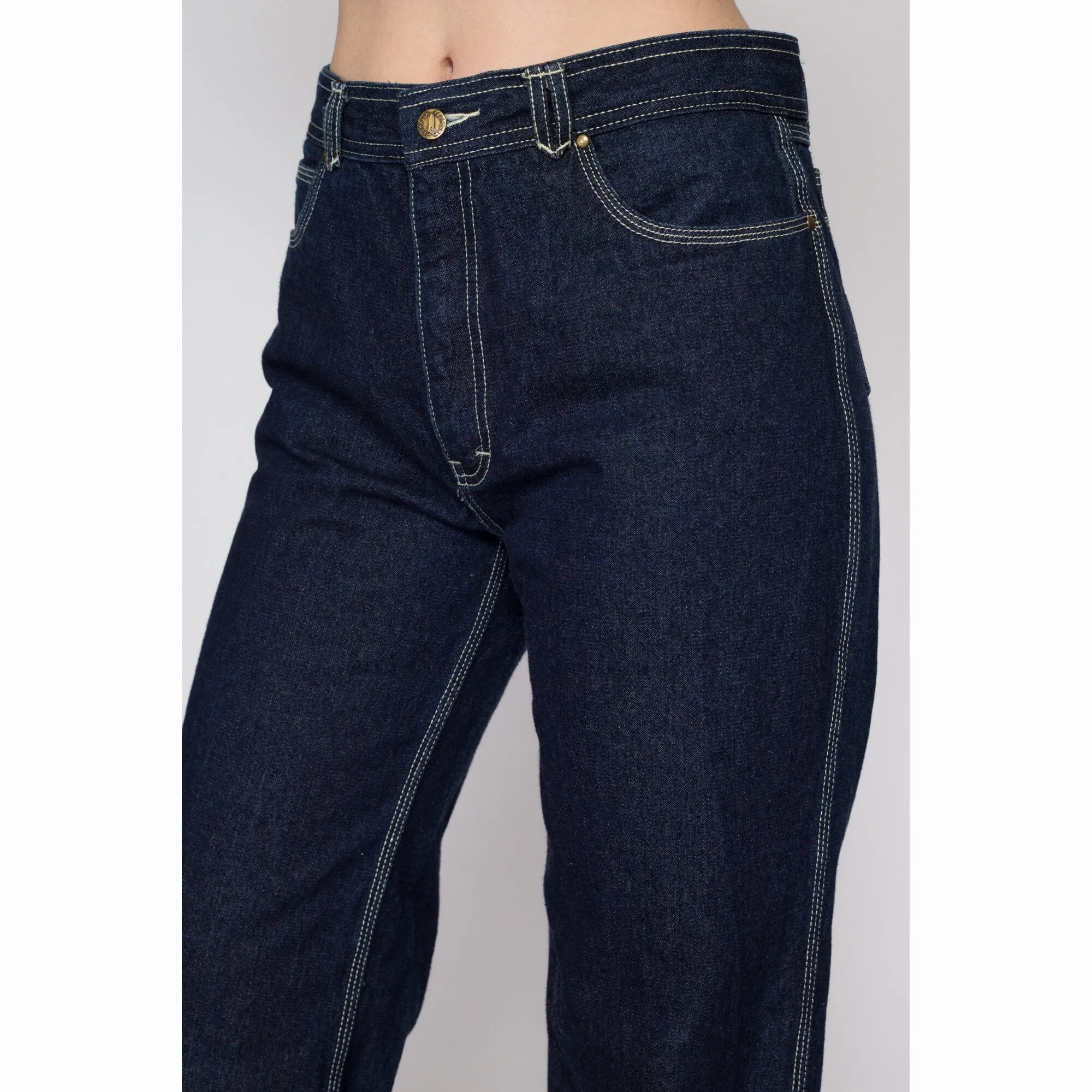 33x28 80s Dark Wash Bootcut Jeans Unisex