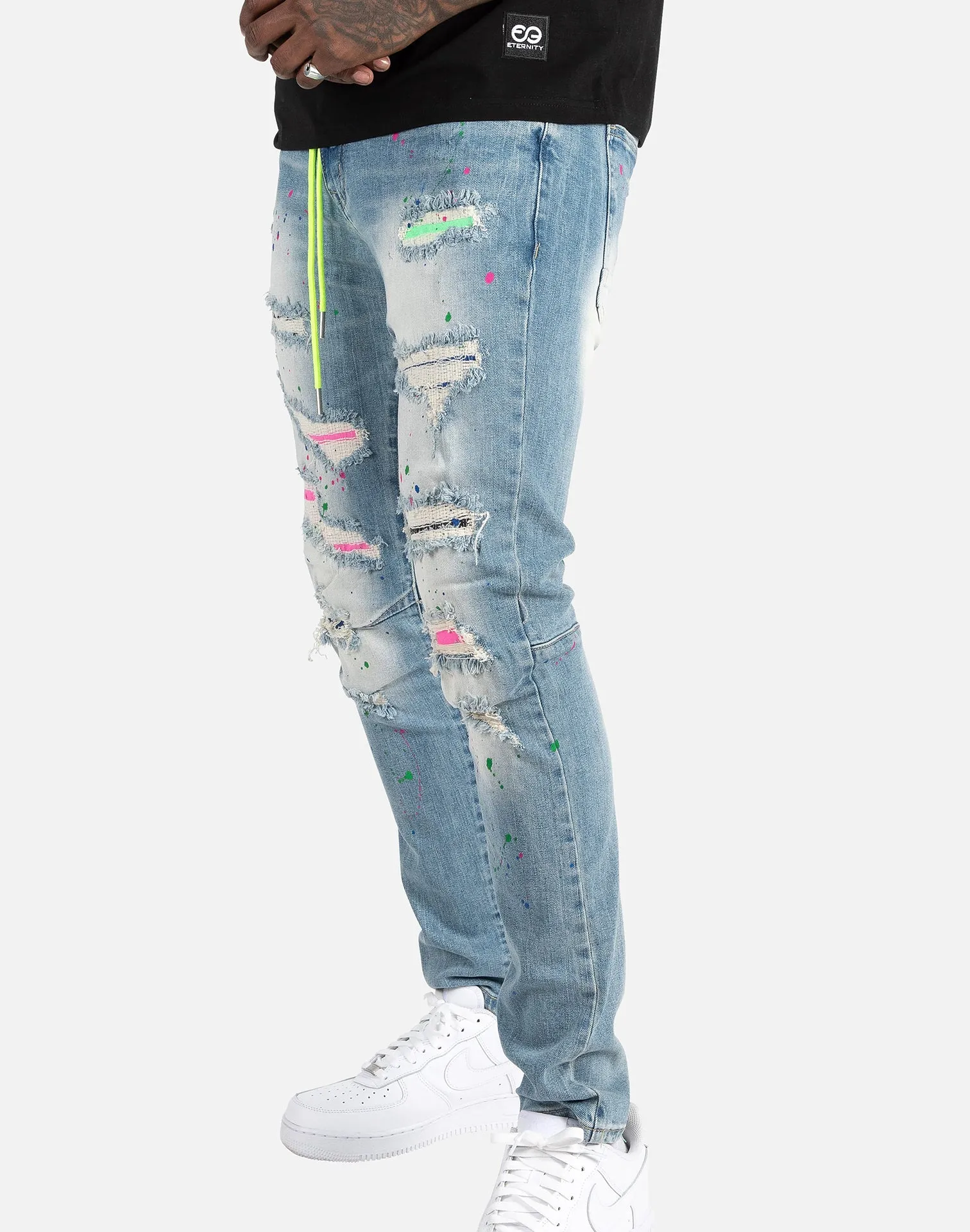 7ty7 Llc Color Rip N' Repair Jeans