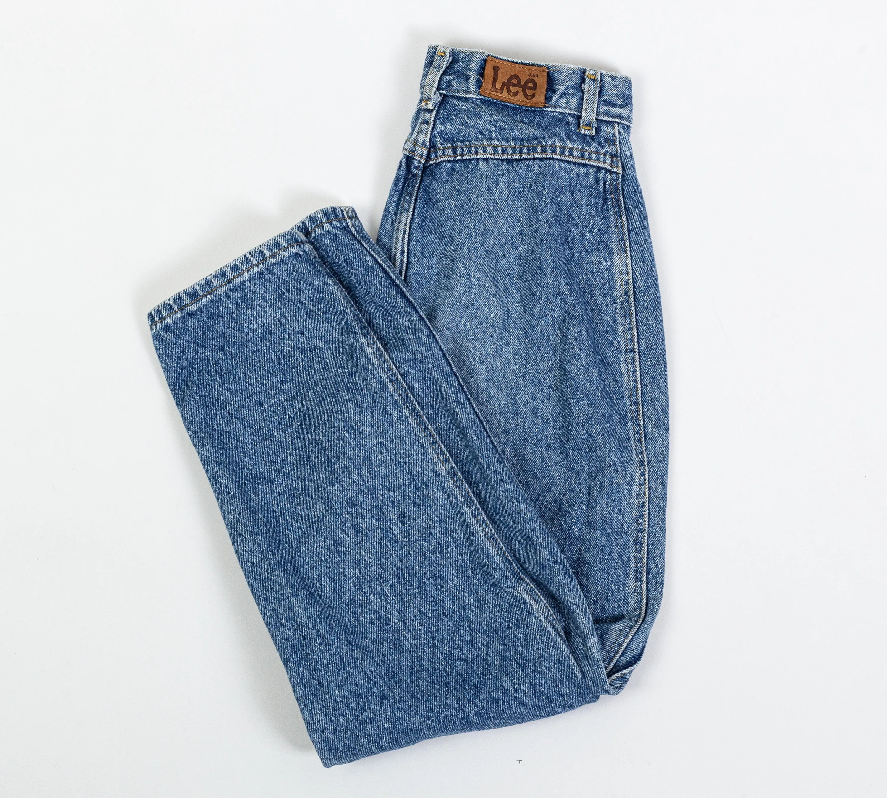 80s Lee Acid Wash High Waist Mom Jeans - XXS