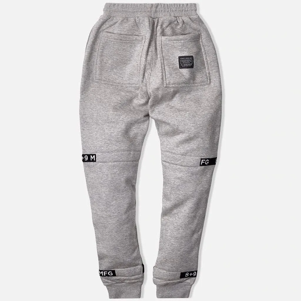 8&9 Strapped Up Fleece Sweatpants (Grey) PSTRFLGRY