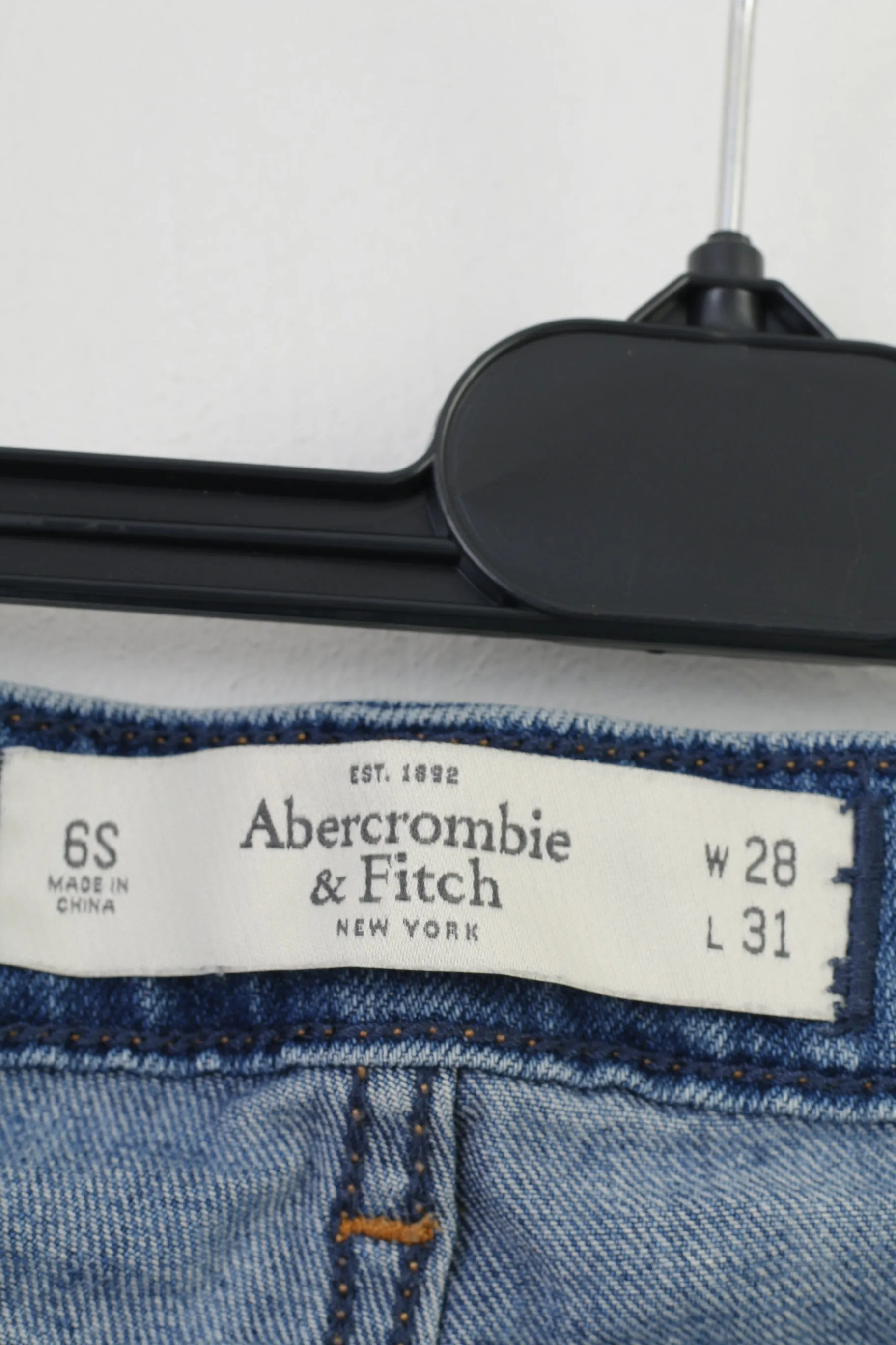 Abercrombie & Fitch Woman 28 Trousers Jeans Blue Ripped Cotton Classic Pants