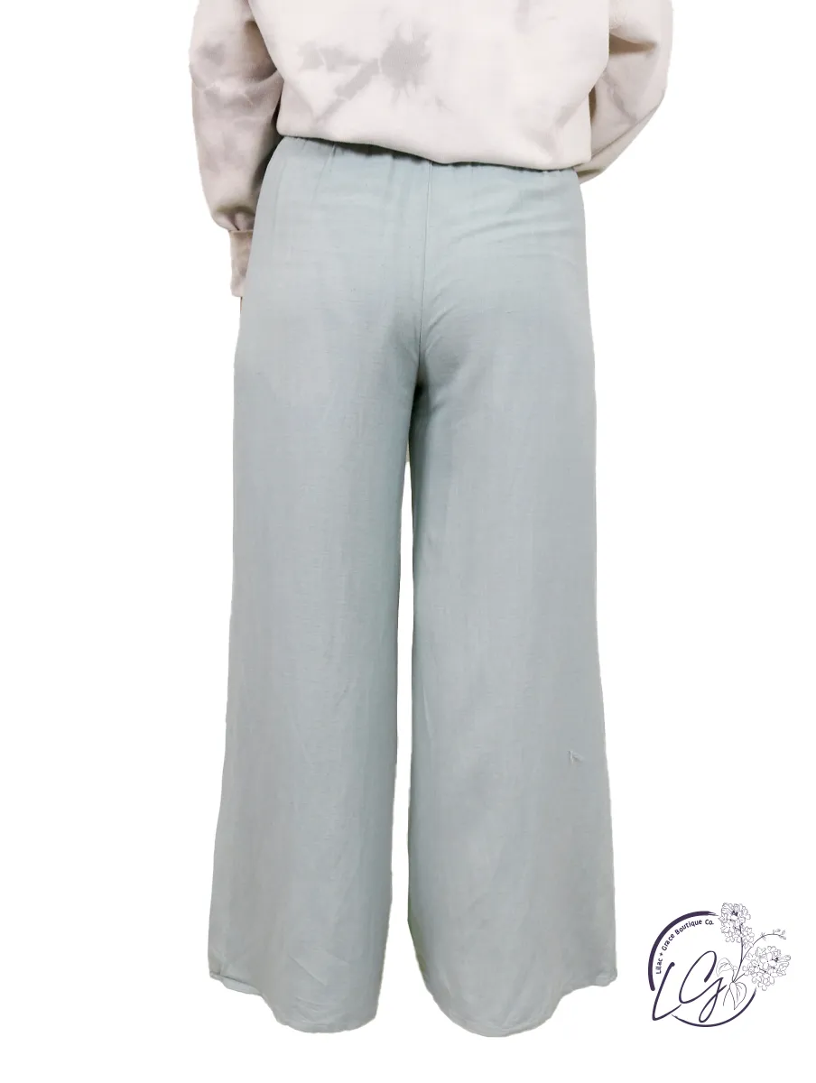 Airy Elegance Wide-Leg Trousers