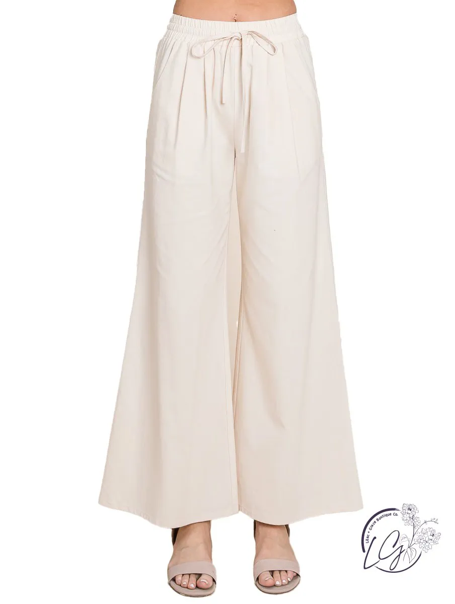 Airy Elegance Wide-Leg Trousers