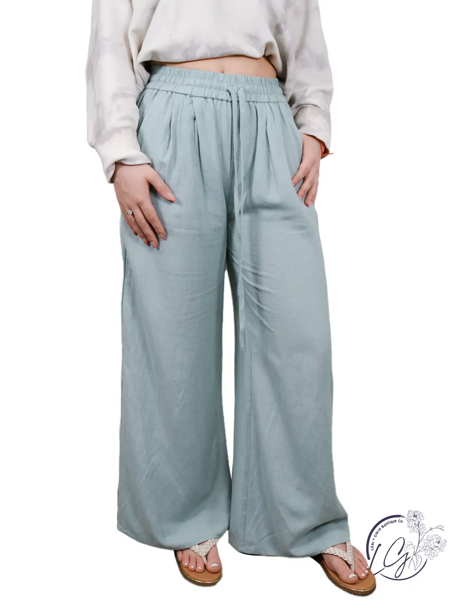 Airy Elegance Wide-Leg Trousers