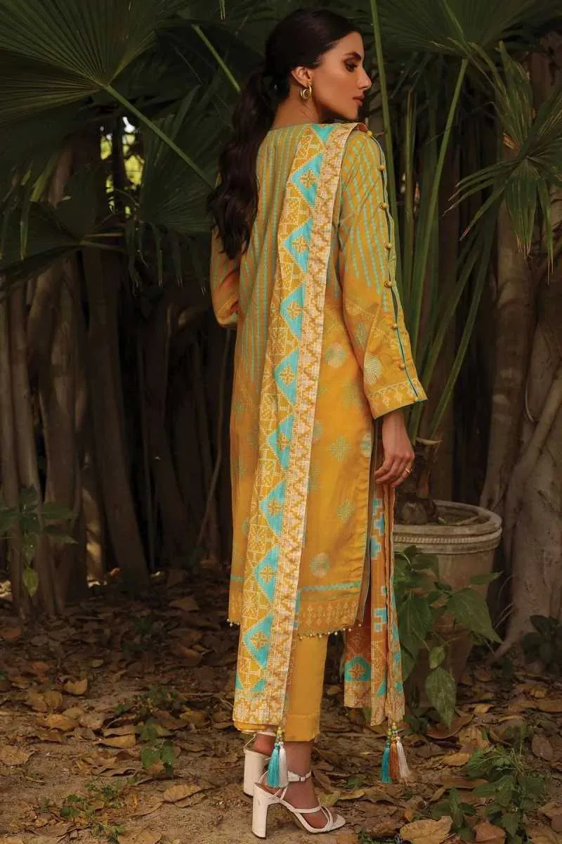 Al Karam - 3 PC Printed Lawn Suit SS101A Spring Summer Collection Vol 3