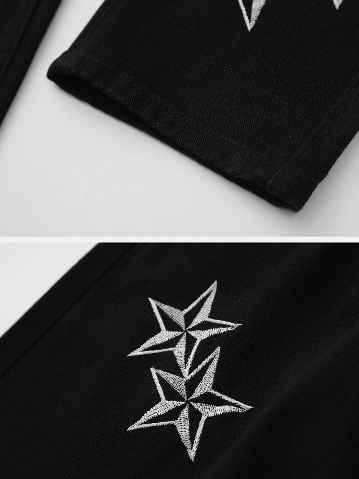 AlanBalen® - Embroidered Star Jeans