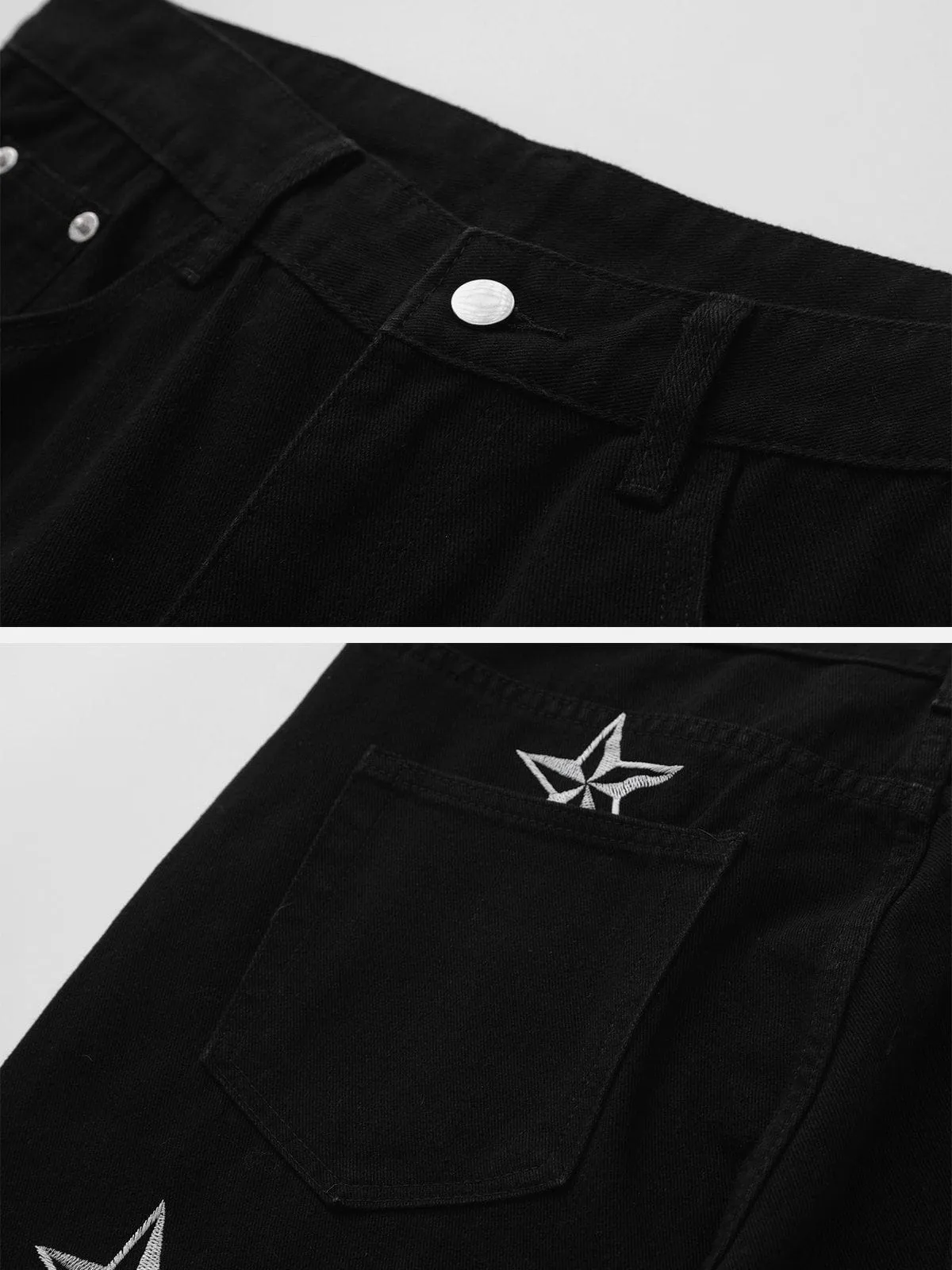 AlanBalen® - Embroidered Star Jeans