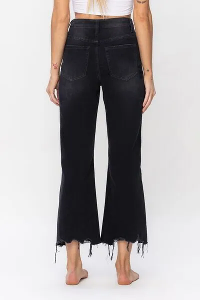 Alayna Vintage Distressed Crop Flare Jeans