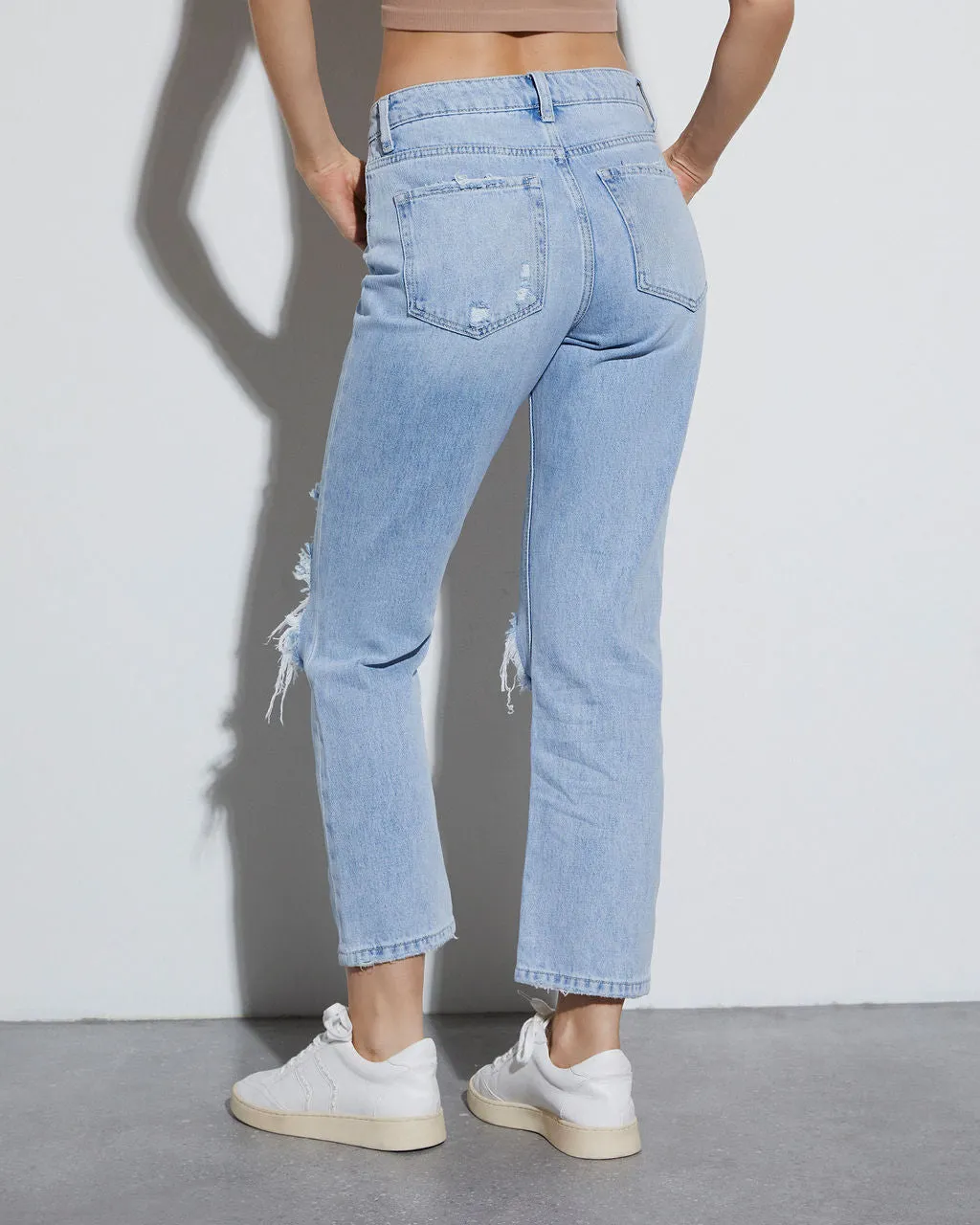 Alfie High Waist Distressed Cropped Jeans