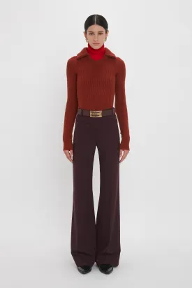 Alina Trouser In Deep Mahogany