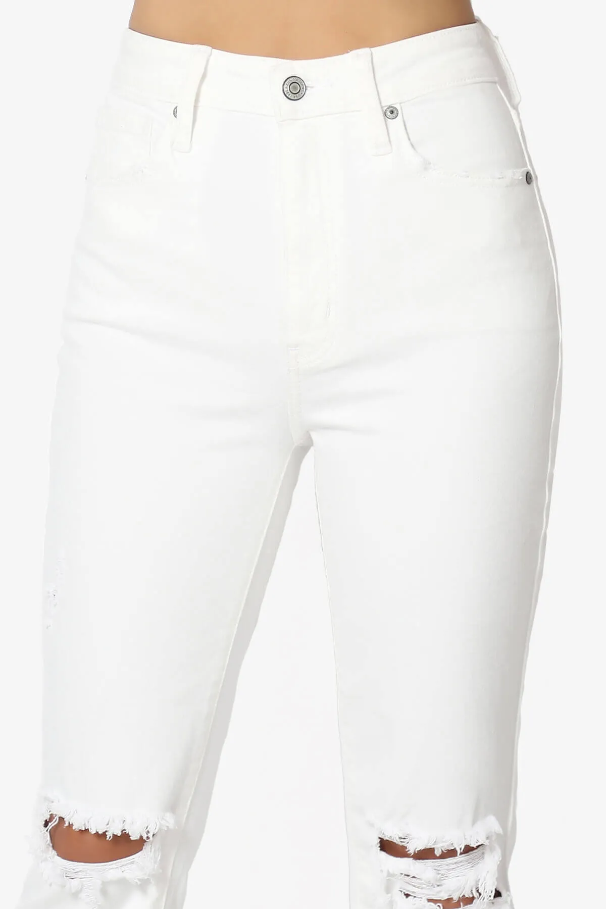 Ally Utra High Rise Crop Straight Leg Jeans