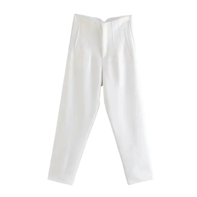 Amy Fashion - Chic Button Zip Elegant Pink Casual Pants