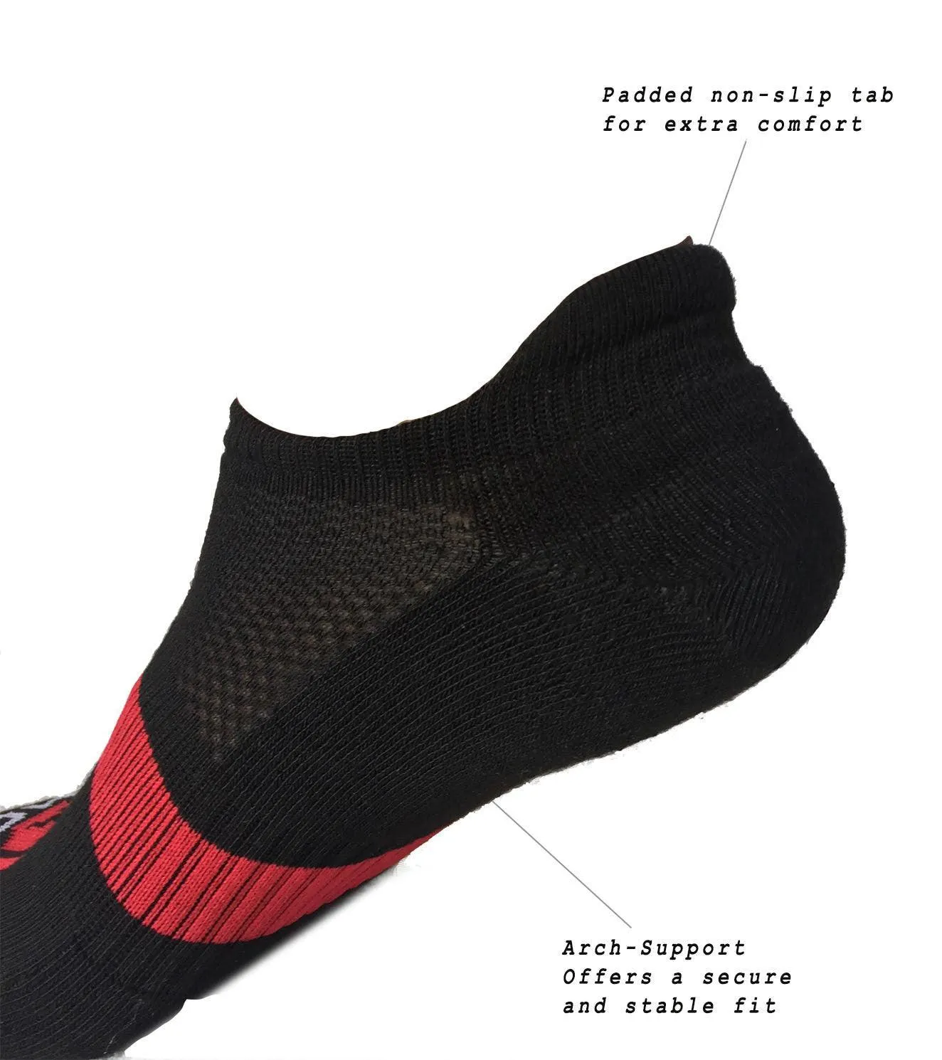 Ankle Length Breathable Training Socks Black