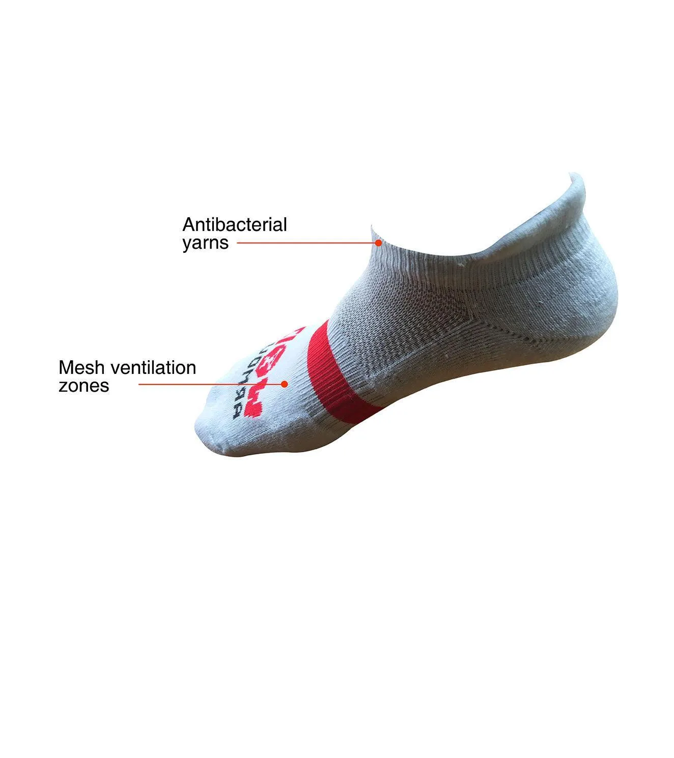 Ankle Length Breathable Training Socks White