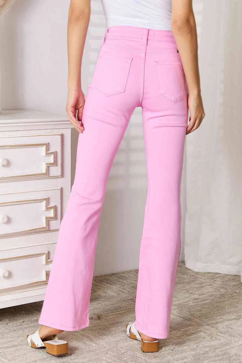 *APP EXCLUSIVE* Kancan Pink High Rise Bootcut Jeans