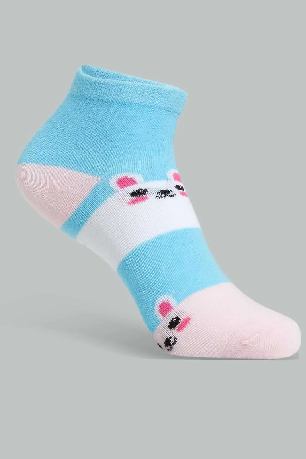 Assorted Printed Ankle Socks For Girls (Pack of 4)