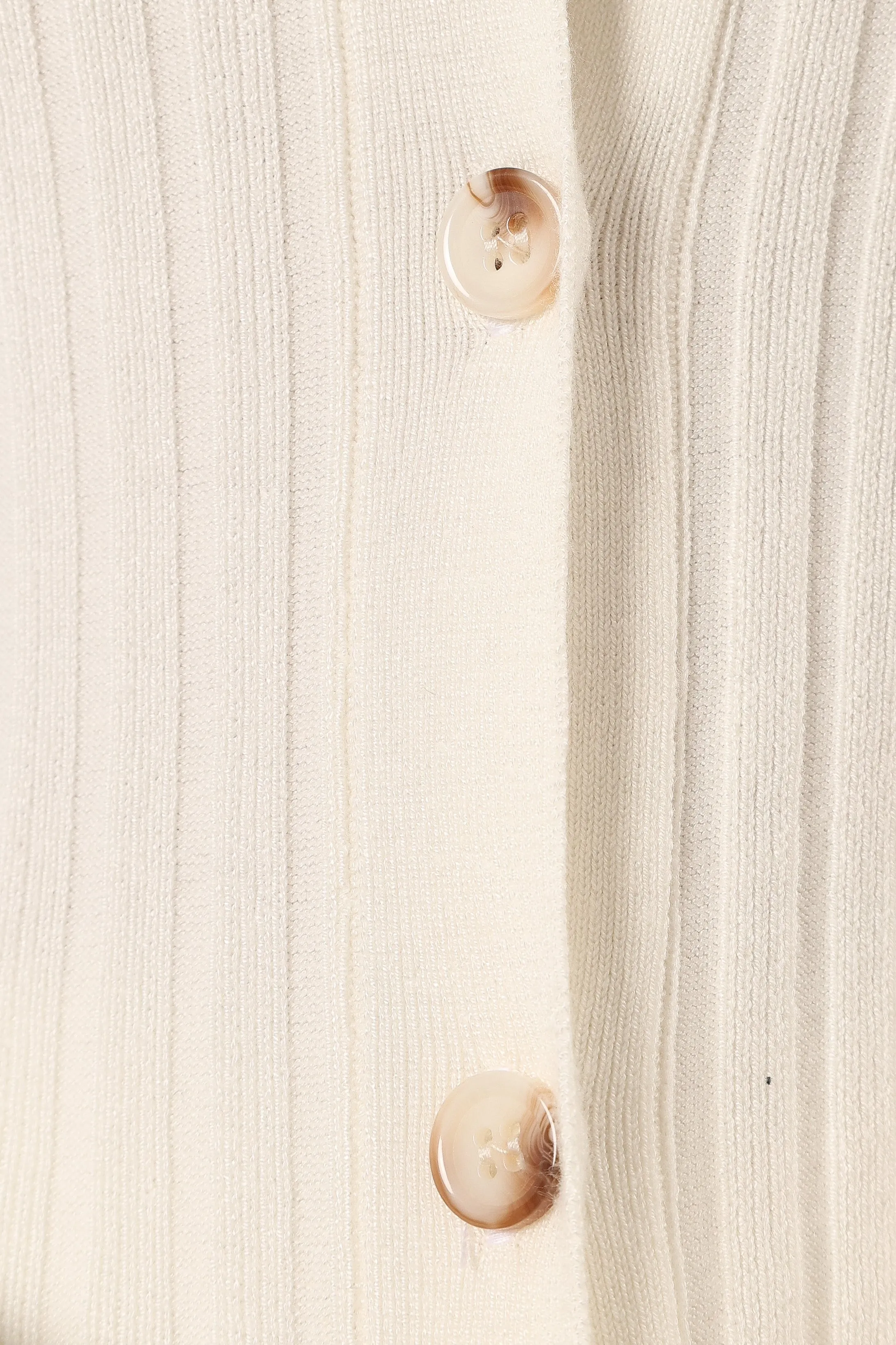 Aylia Ribbed Knit Set - Off White