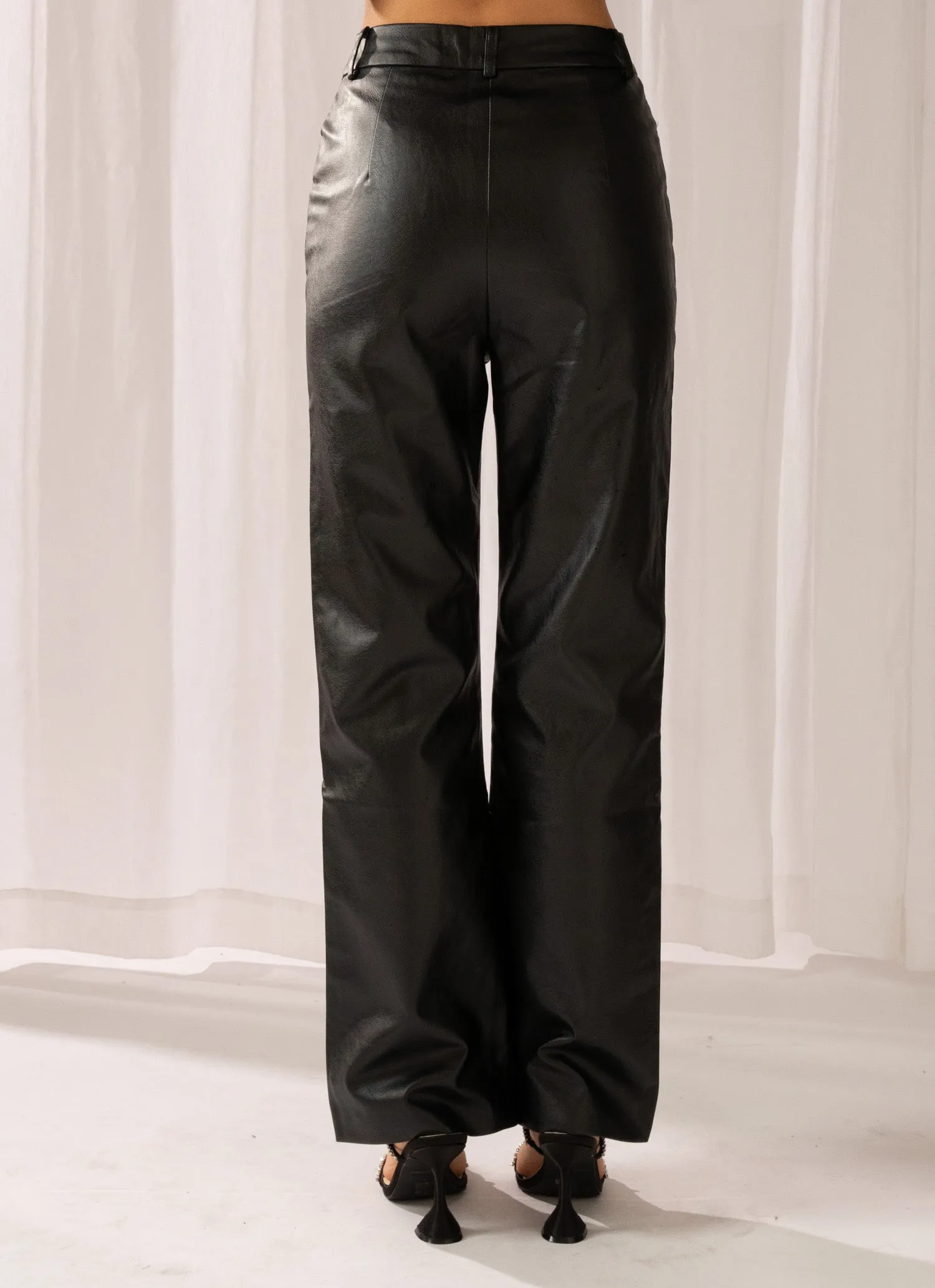 Bad To The Bone PU Pants - Black