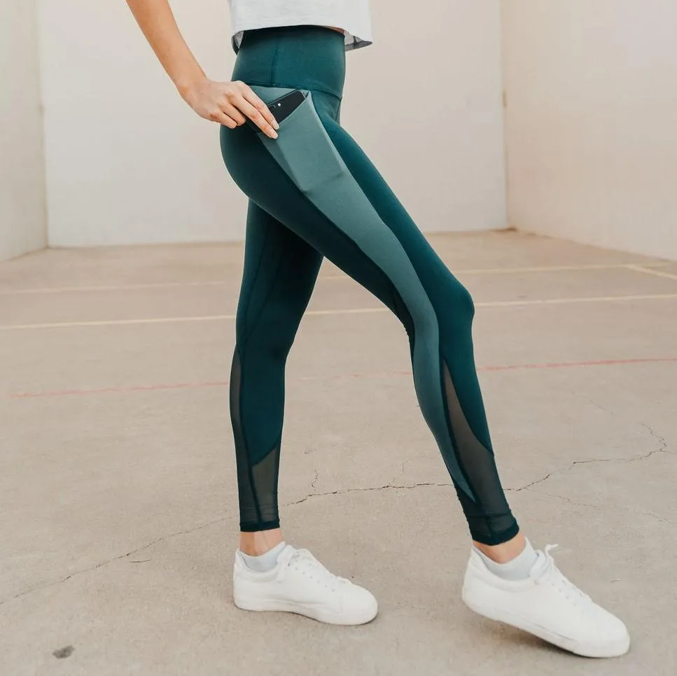 Barre Mesh Leggings - Ponderosa