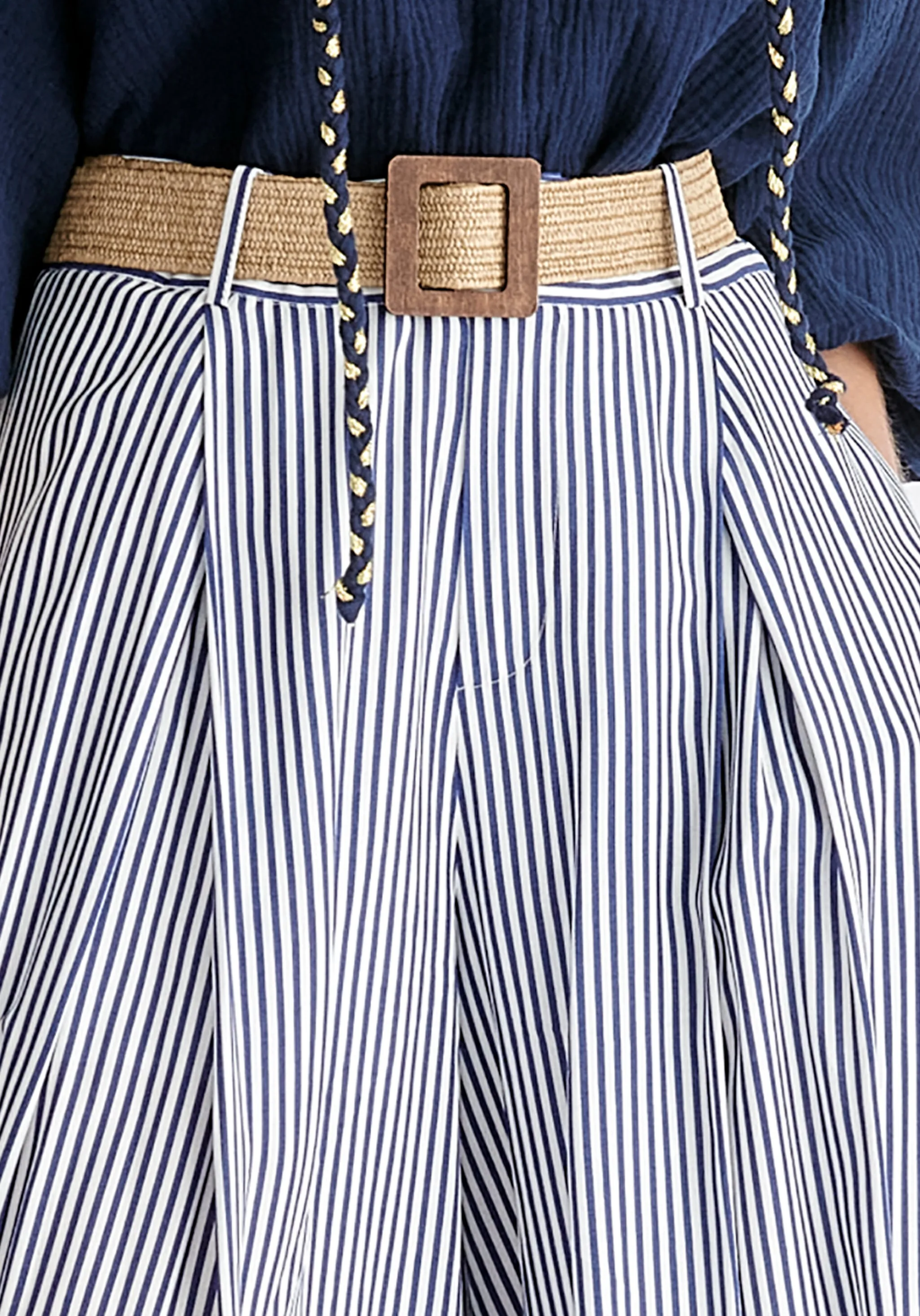 Belted Pleated Culottes