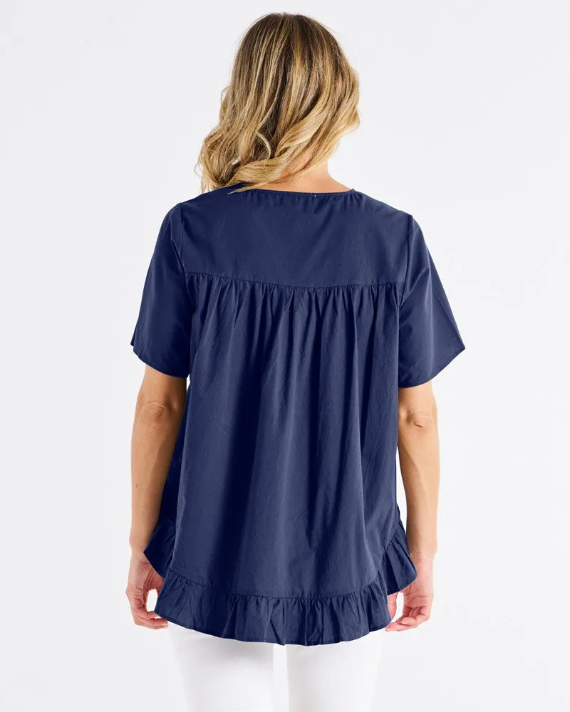 Betty Basics Candice Blouse French Blue