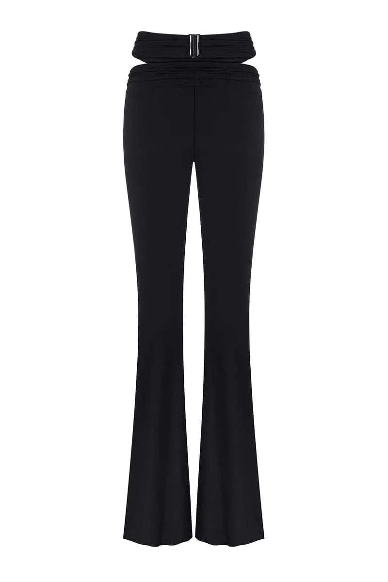 BLACK ETERNITY FLARED PANTS