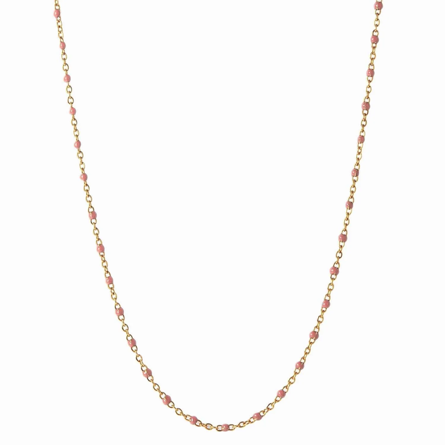 Blush Colored Enamel Necklace