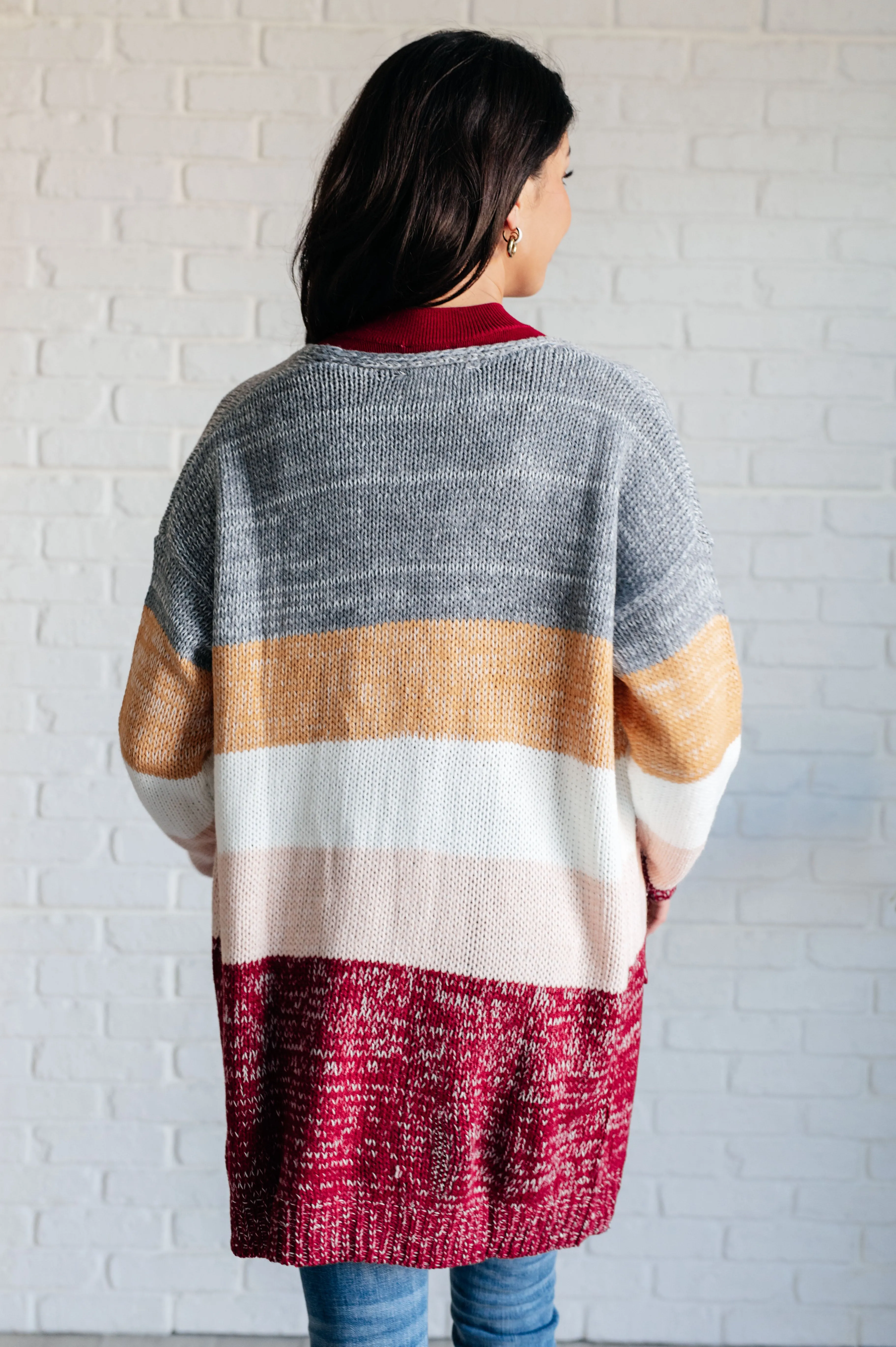 Bring the Warmth Color Block Cardigan by Haptics