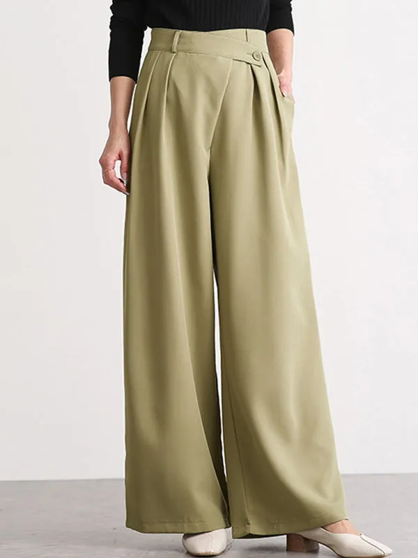 Casual Wide Leg Loose Solid Color Pants Bottoms