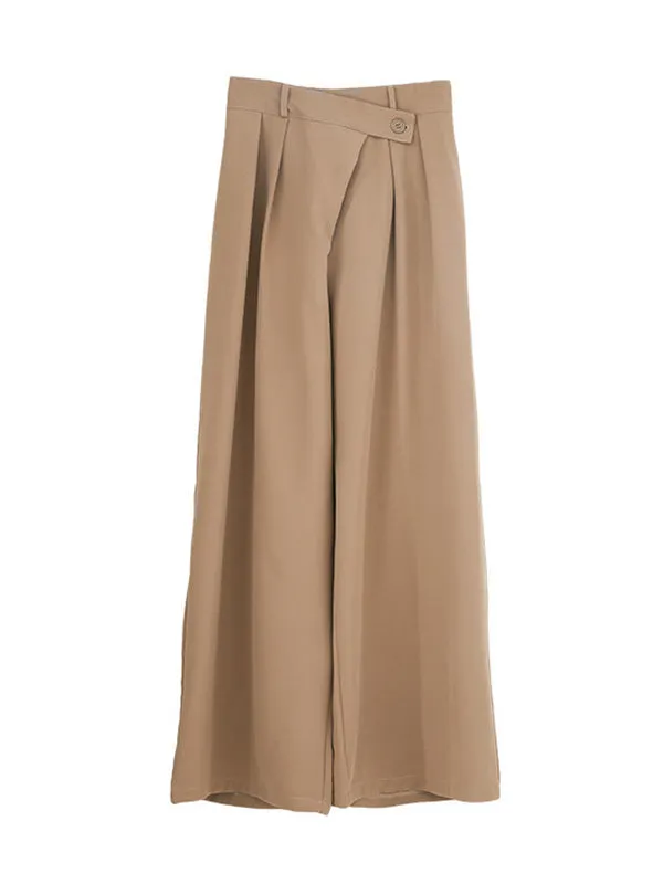 Casual Wide Leg Loose Solid Color Pants Bottoms