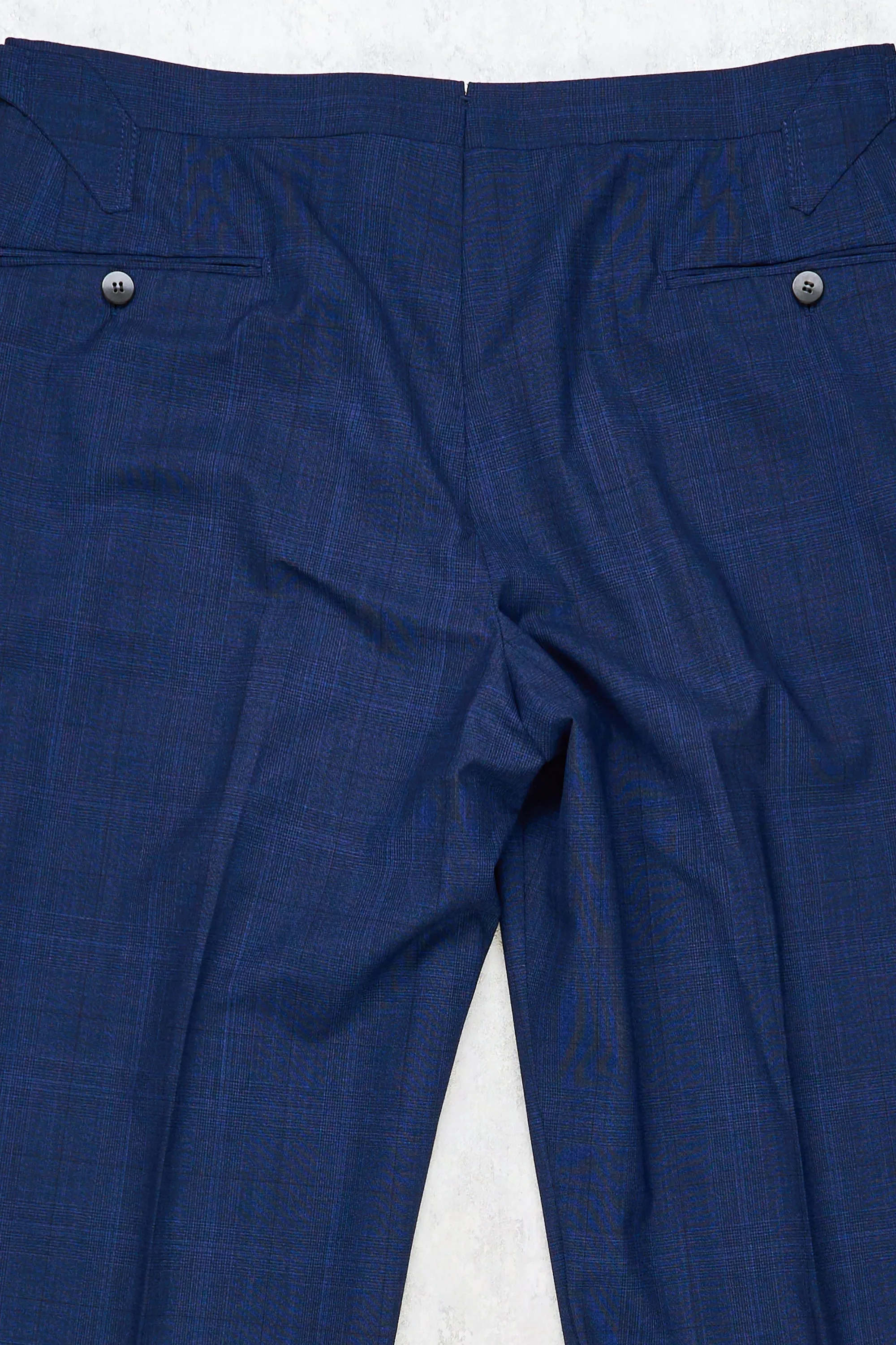 Cesare Attolini Blue/Black Check Wool Suit