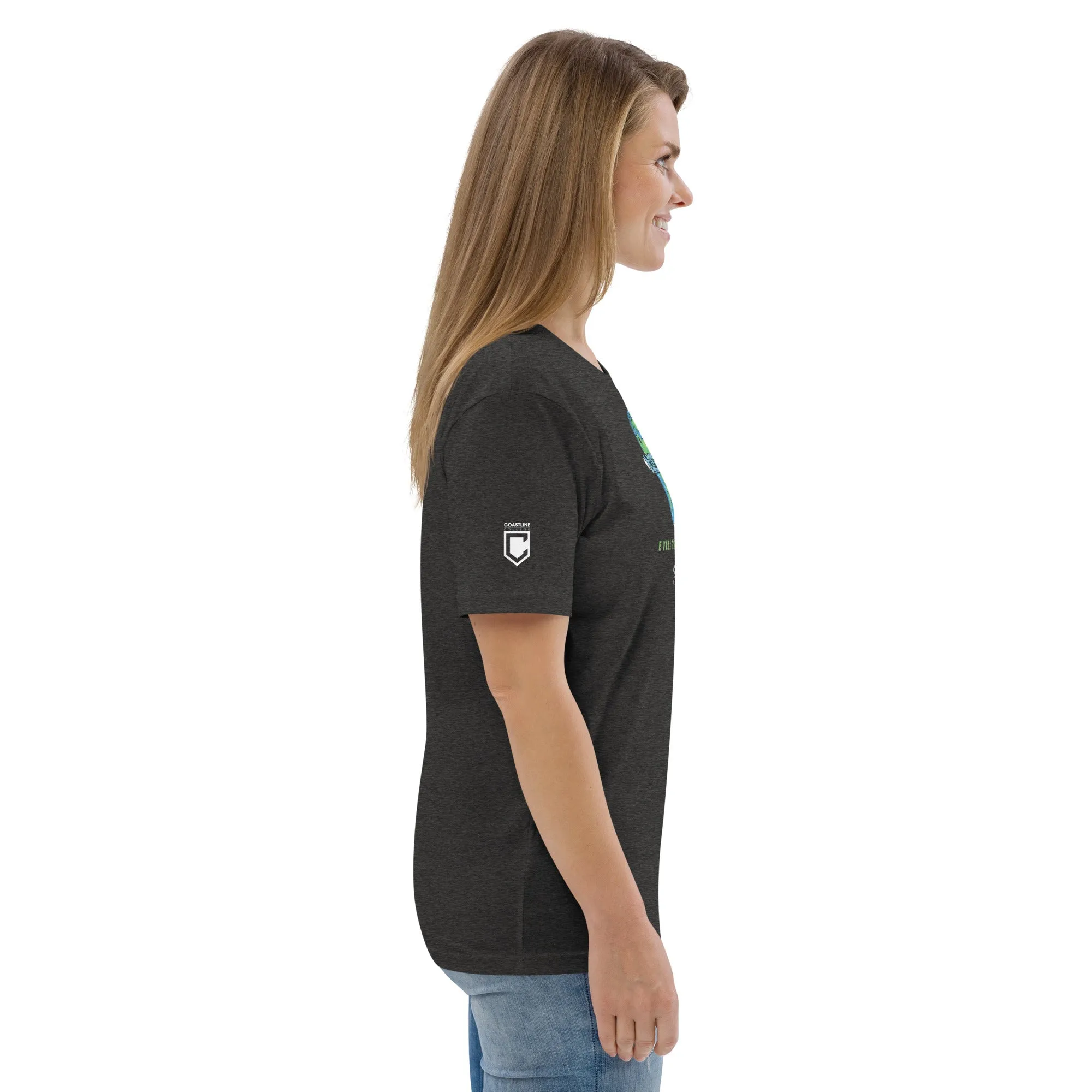 Coastline "Invest In Our Planet" Unisex organic cotton t-shirt (Dark Colors)