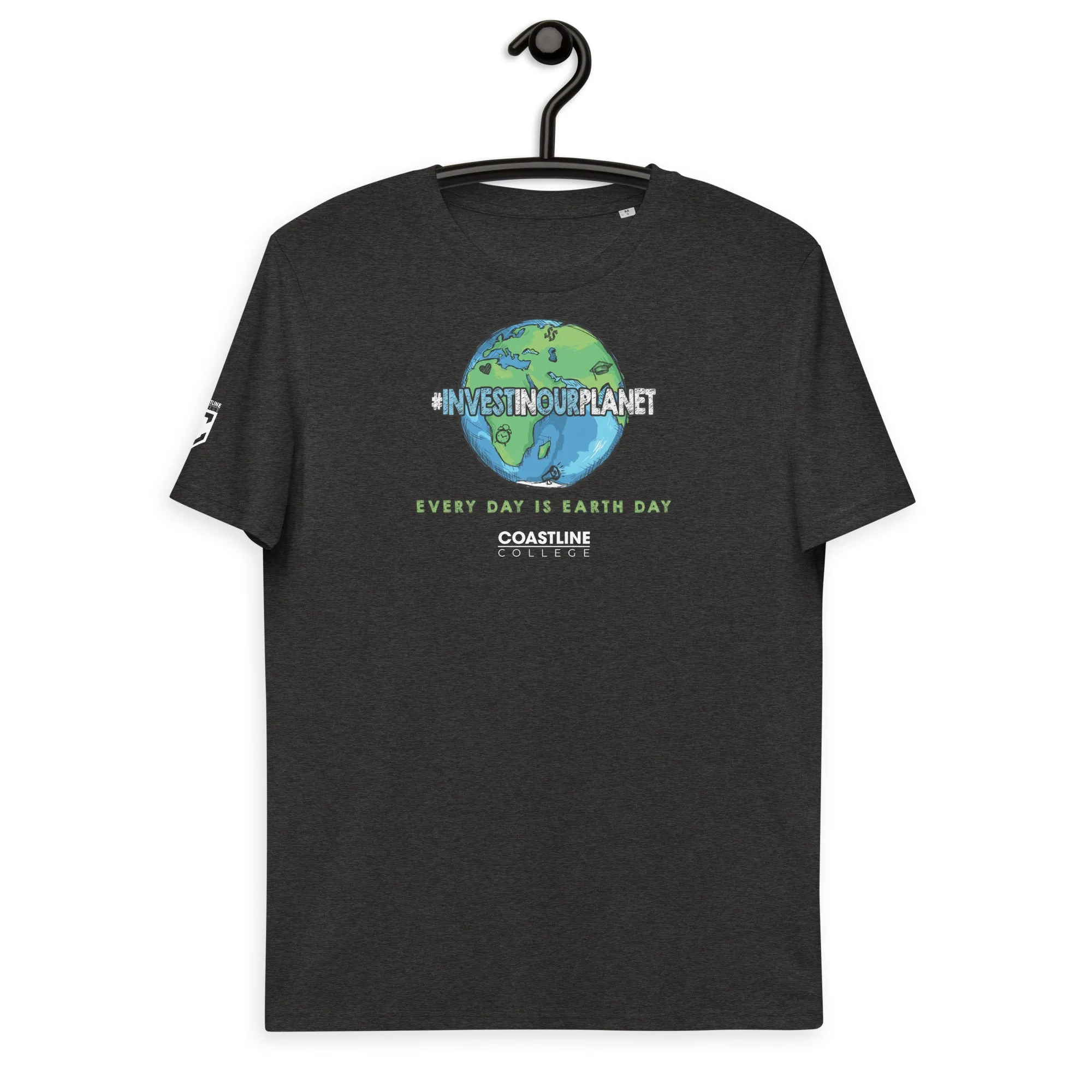 Coastline "Invest In Our Planet" Unisex organic cotton t-shirt (Dark Colors)