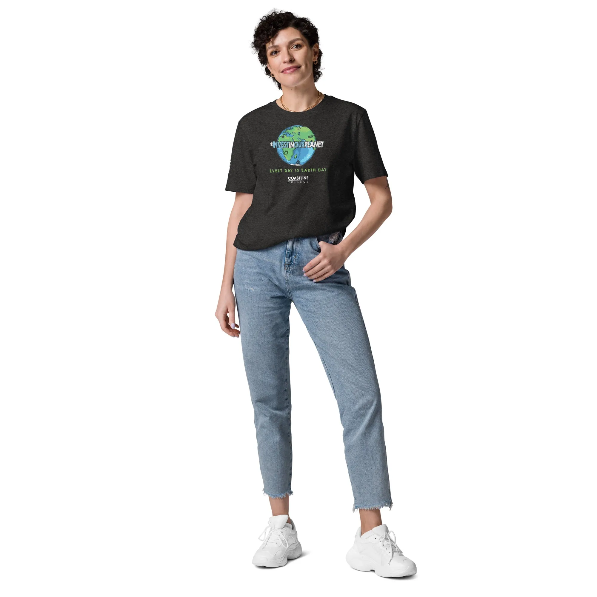 Coastline "Invest In Our Planet" Unisex organic cotton t-shirt (Dark Colors)