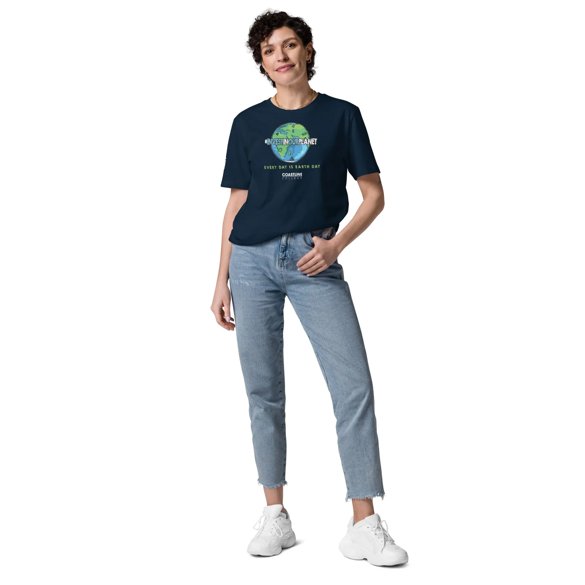 Coastline "Invest In Our Planet" Unisex organic cotton t-shirt (Dark Colors)