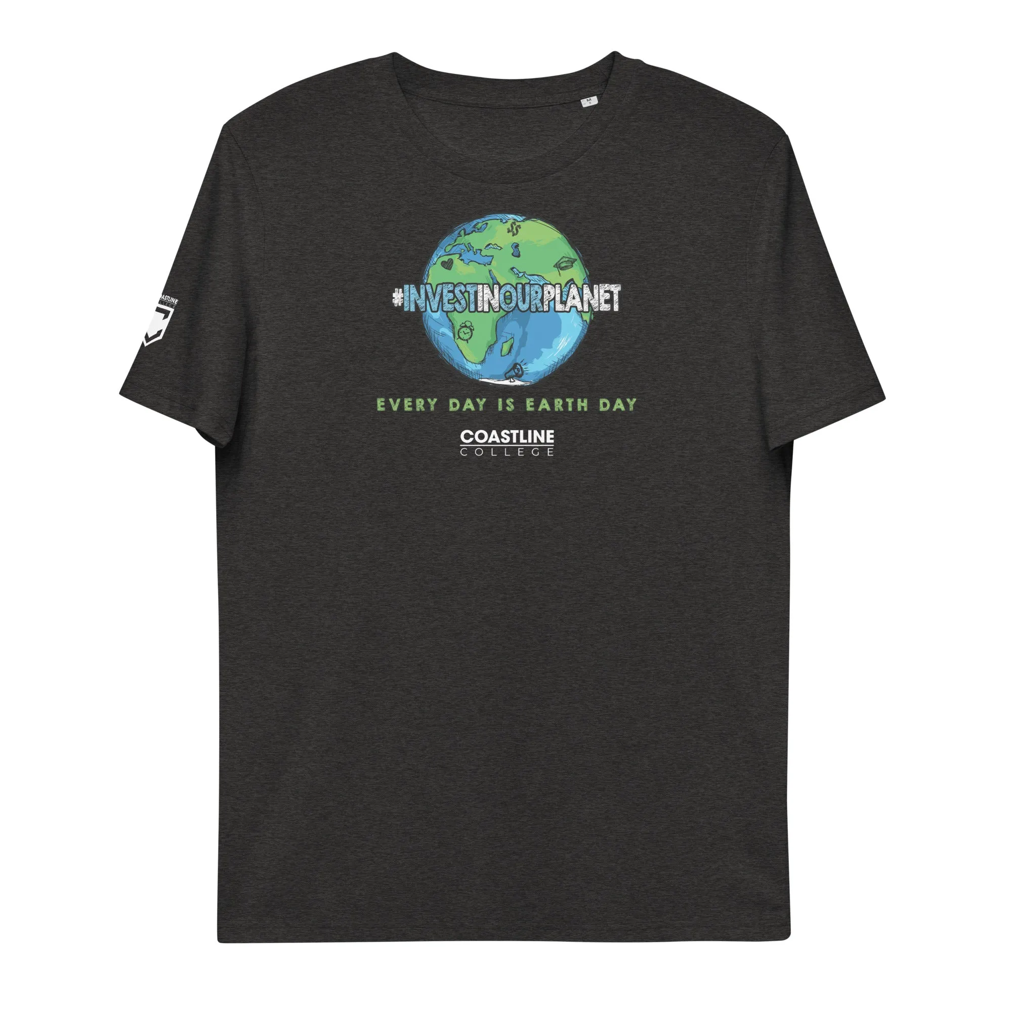 Coastline "Invest In Our Planet" Unisex organic cotton t-shirt (Dark Colors)