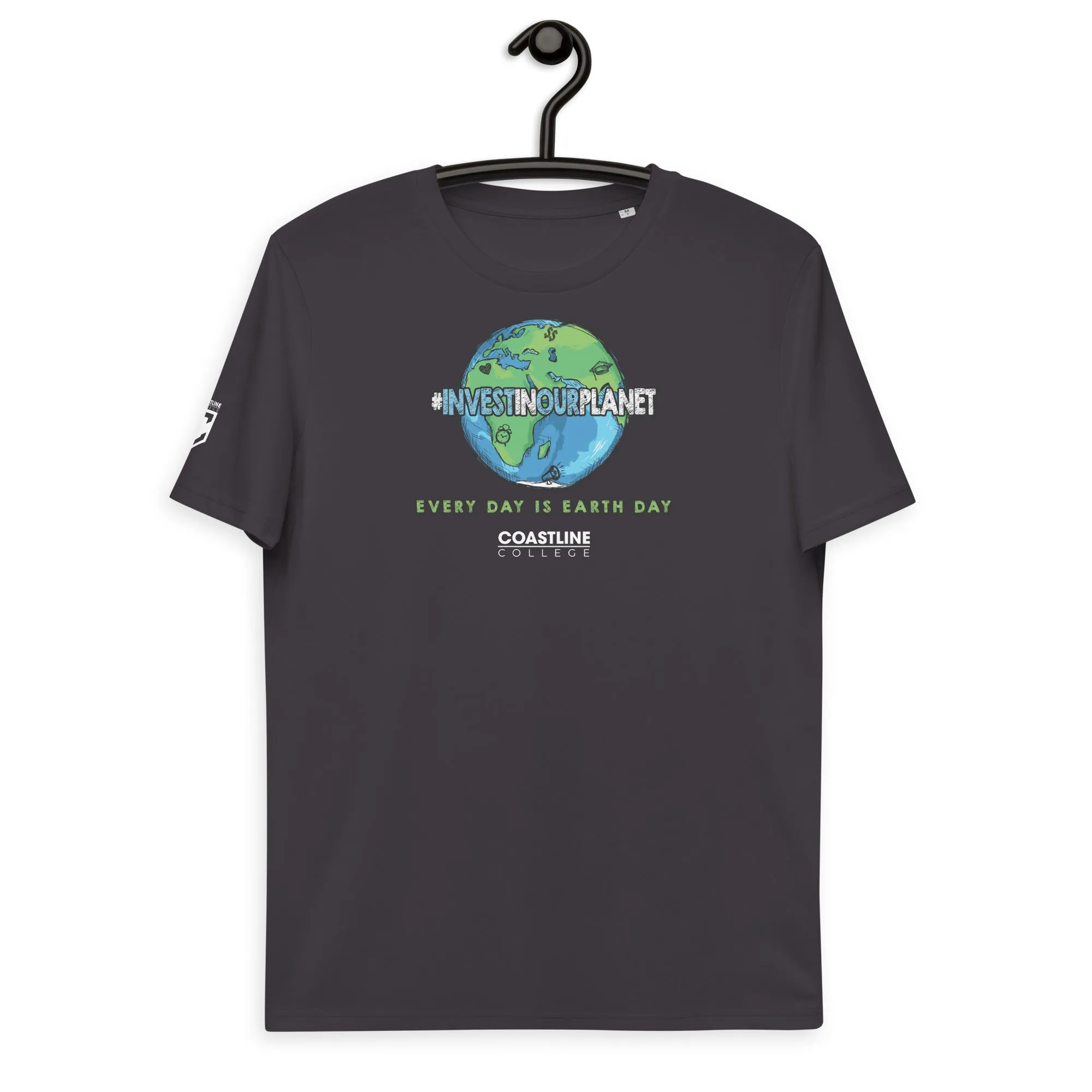 Coastline "Invest In Our Planet" Unisex organic cotton t-shirt (Dark Colors)