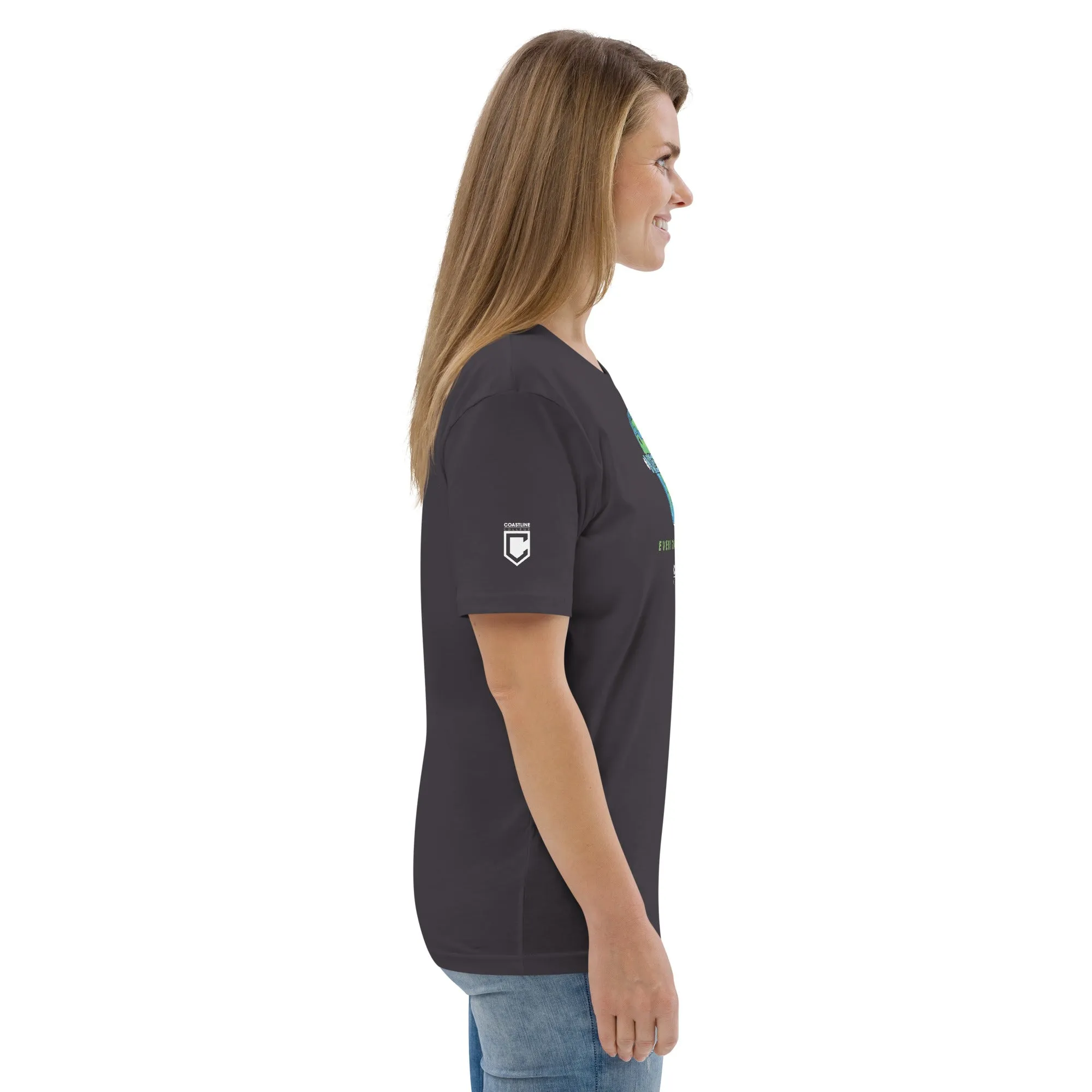 Coastline "Invest In Our Planet" Unisex organic cotton t-shirt (Dark Colors)