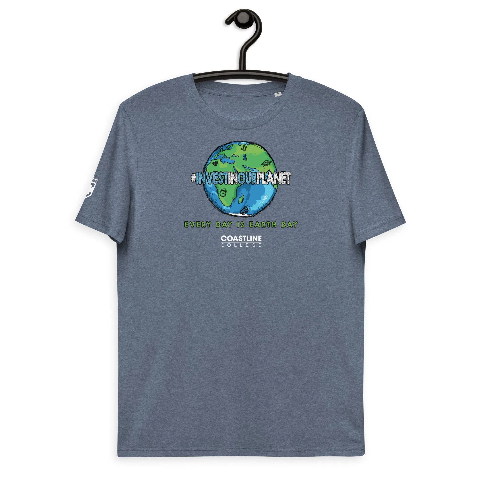 Coastline "Invest In Our Planet" Unisex organic cotton t-shirt (Dark Colors)