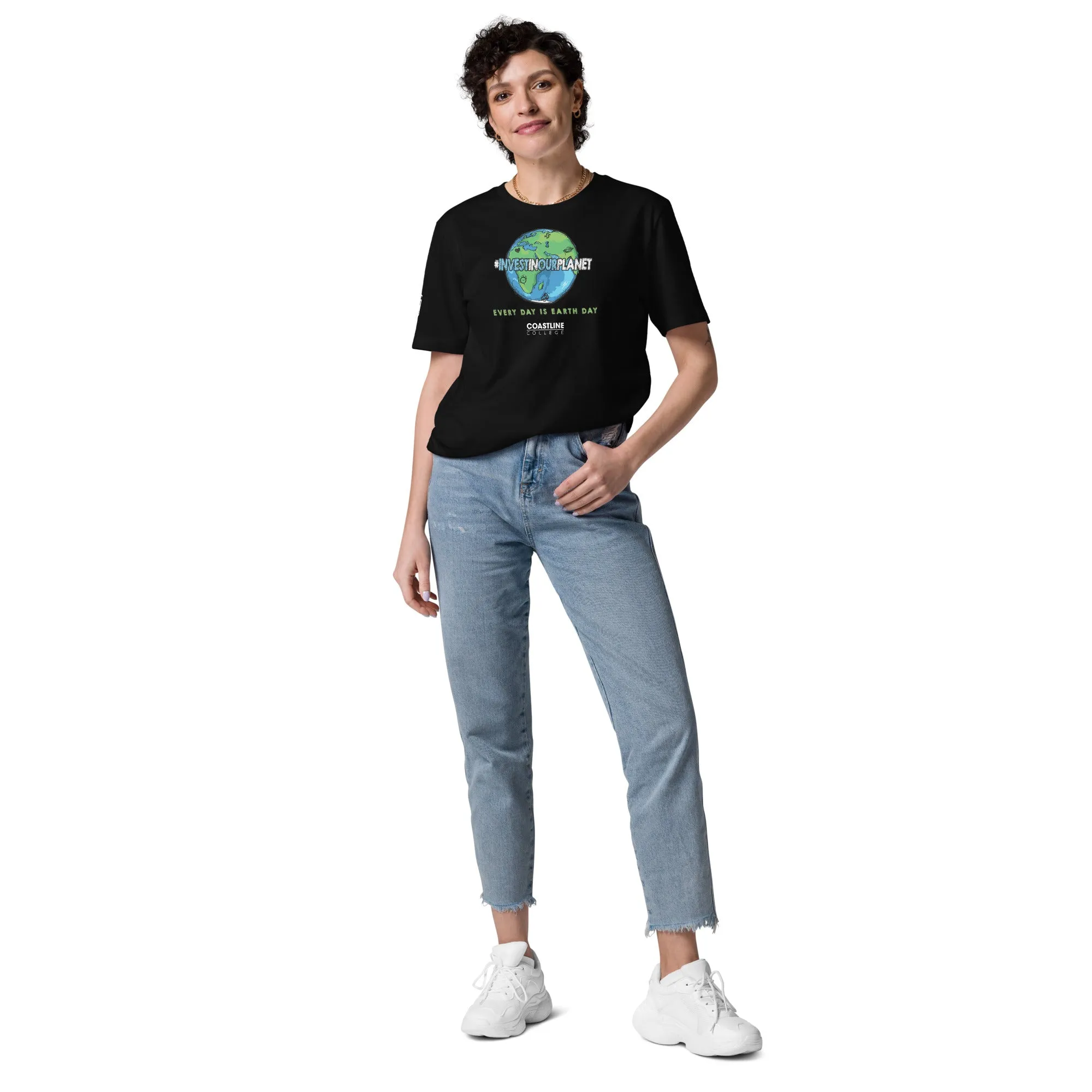 Coastline "Invest In Our Planet" Unisex organic cotton t-shirt (Dark Colors)