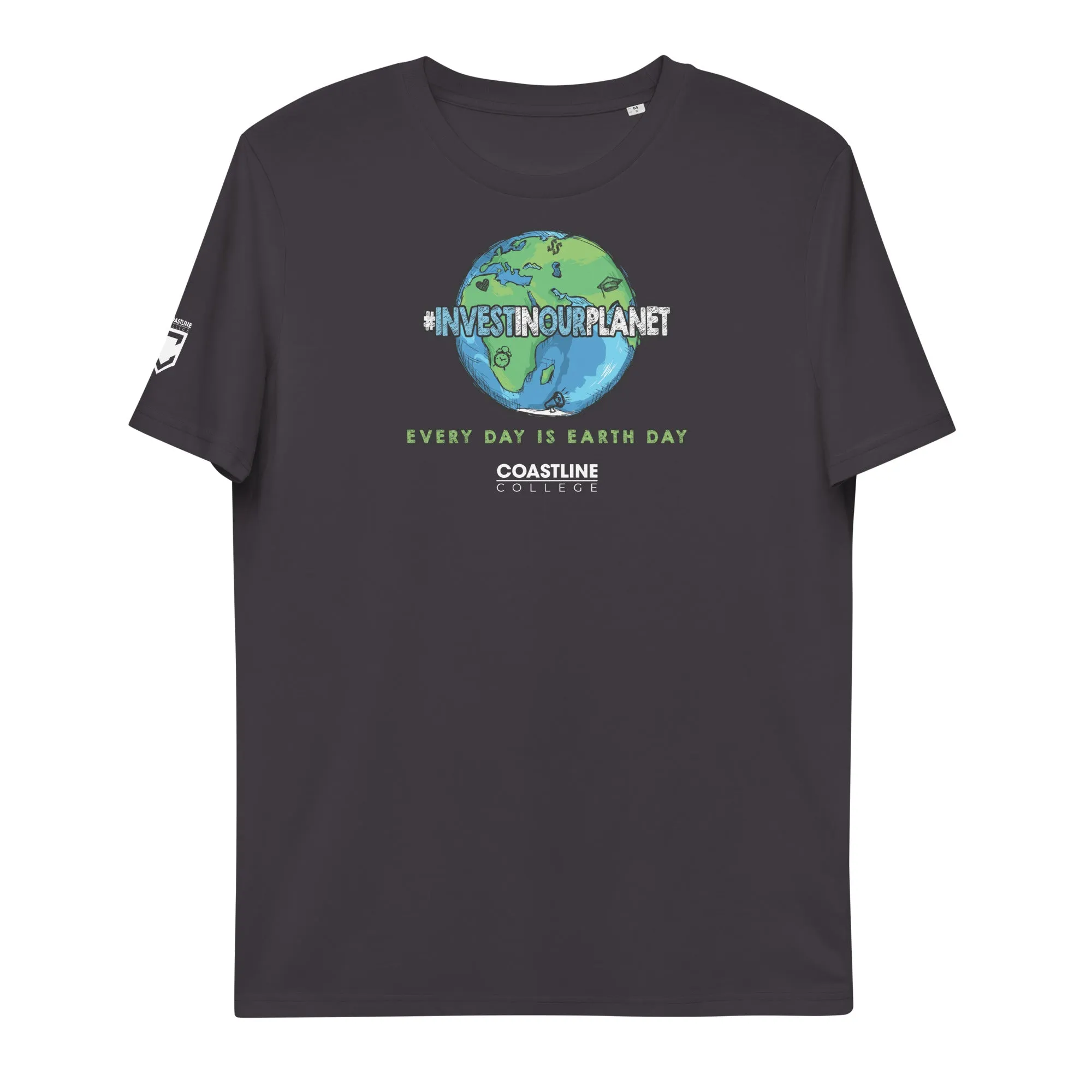 Coastline "Invest In Our Planet" Unisex organic cotton t-shirt (Dark Colors)