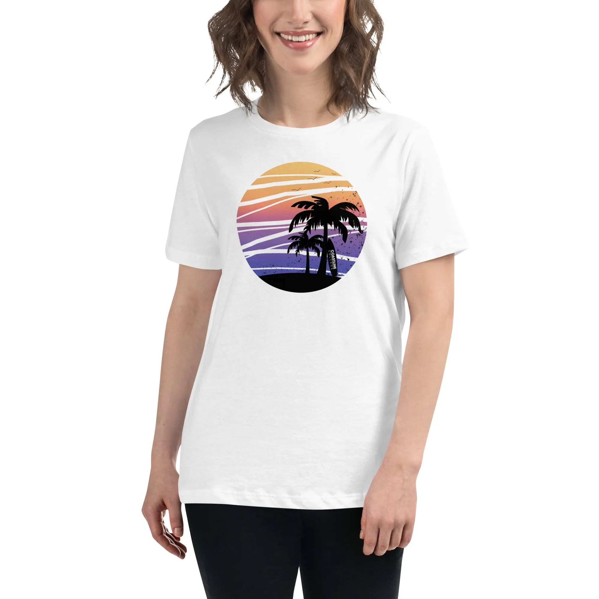 Coastline Summertime Sunset Women's Relaxed T-Shirt