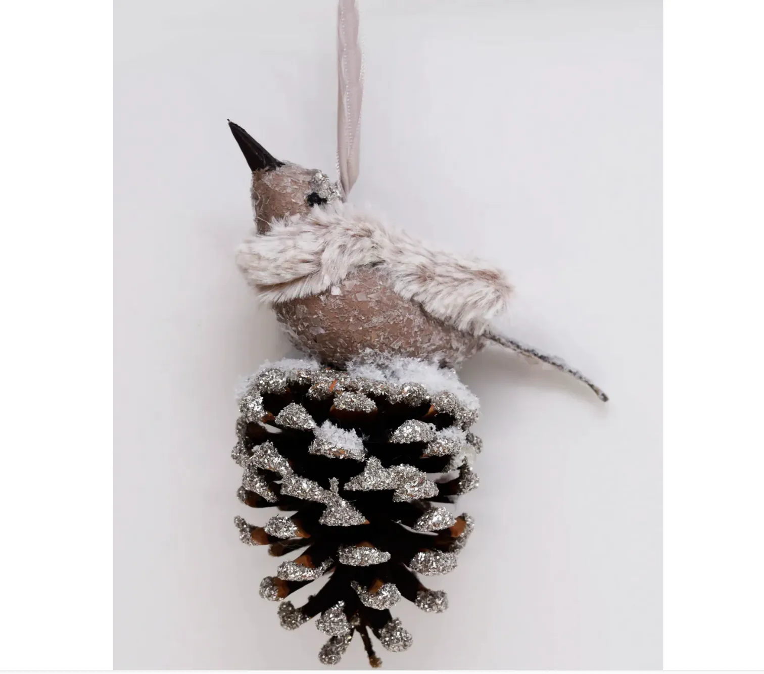 Collette Pinecone Ornament Mocha