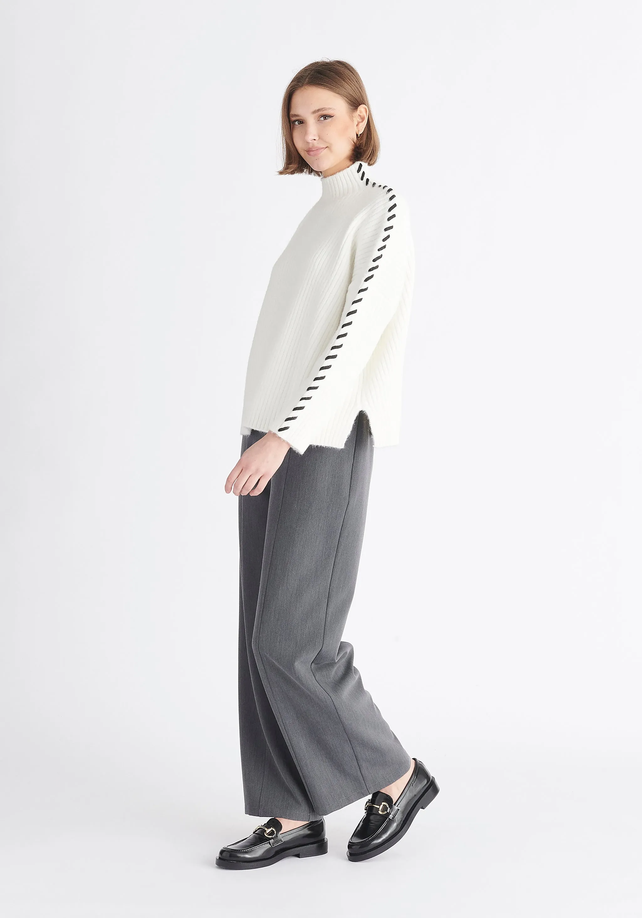 Contrast Whipstitch Jumper