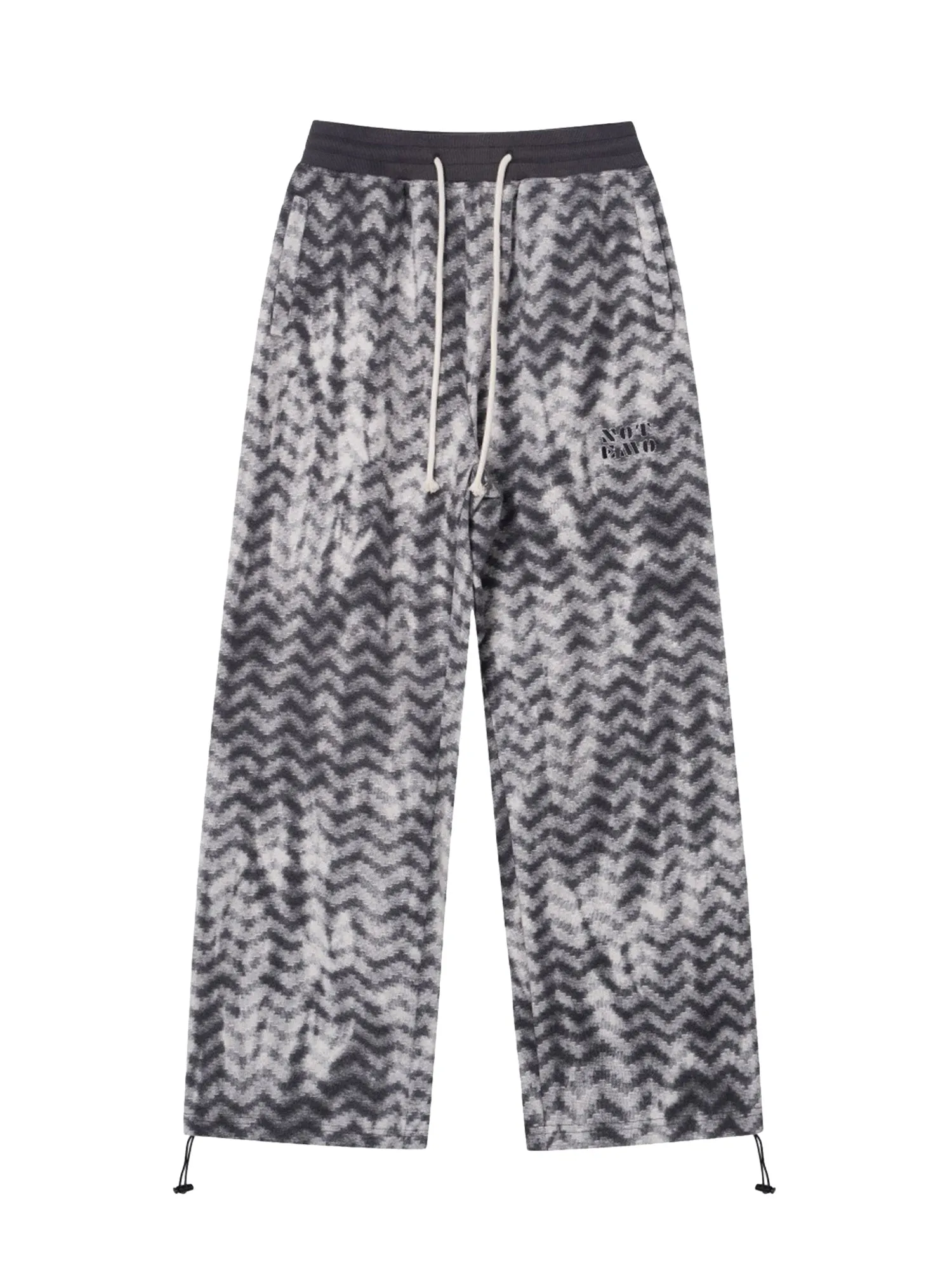 Corrugated Contrast Drawstring Casual Sweatpants