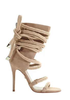 COSIMA CREAM SUEDE SANDALS