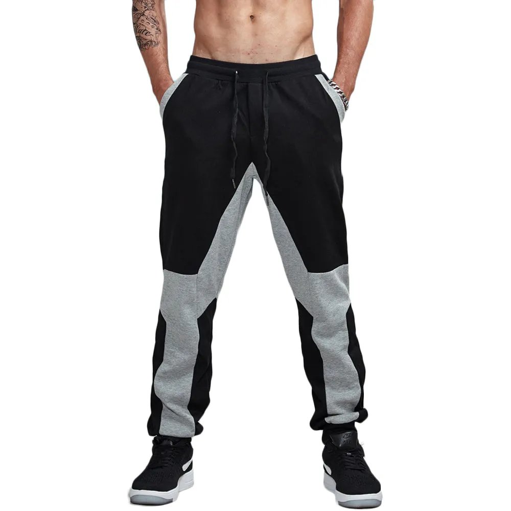 Cotton Patchwork Jogger Pants