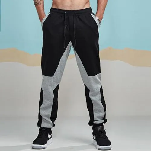 Cotton Patchwork Jogger Pants