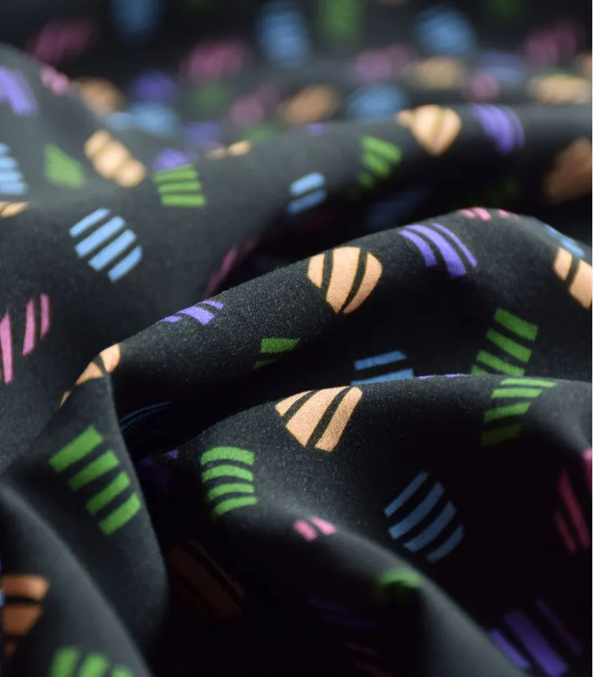 Cousette - Confetti Black ECOVERO Viscose Fabric